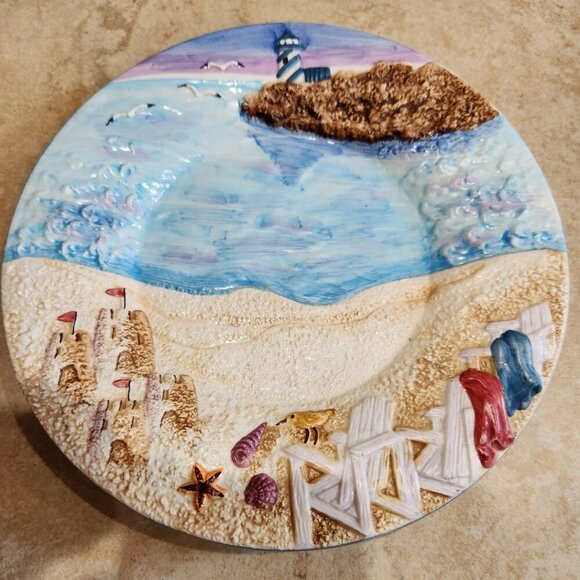 Yankee Candle Other - Yankee Candle Beach Theme Large Pillar Holder Plate